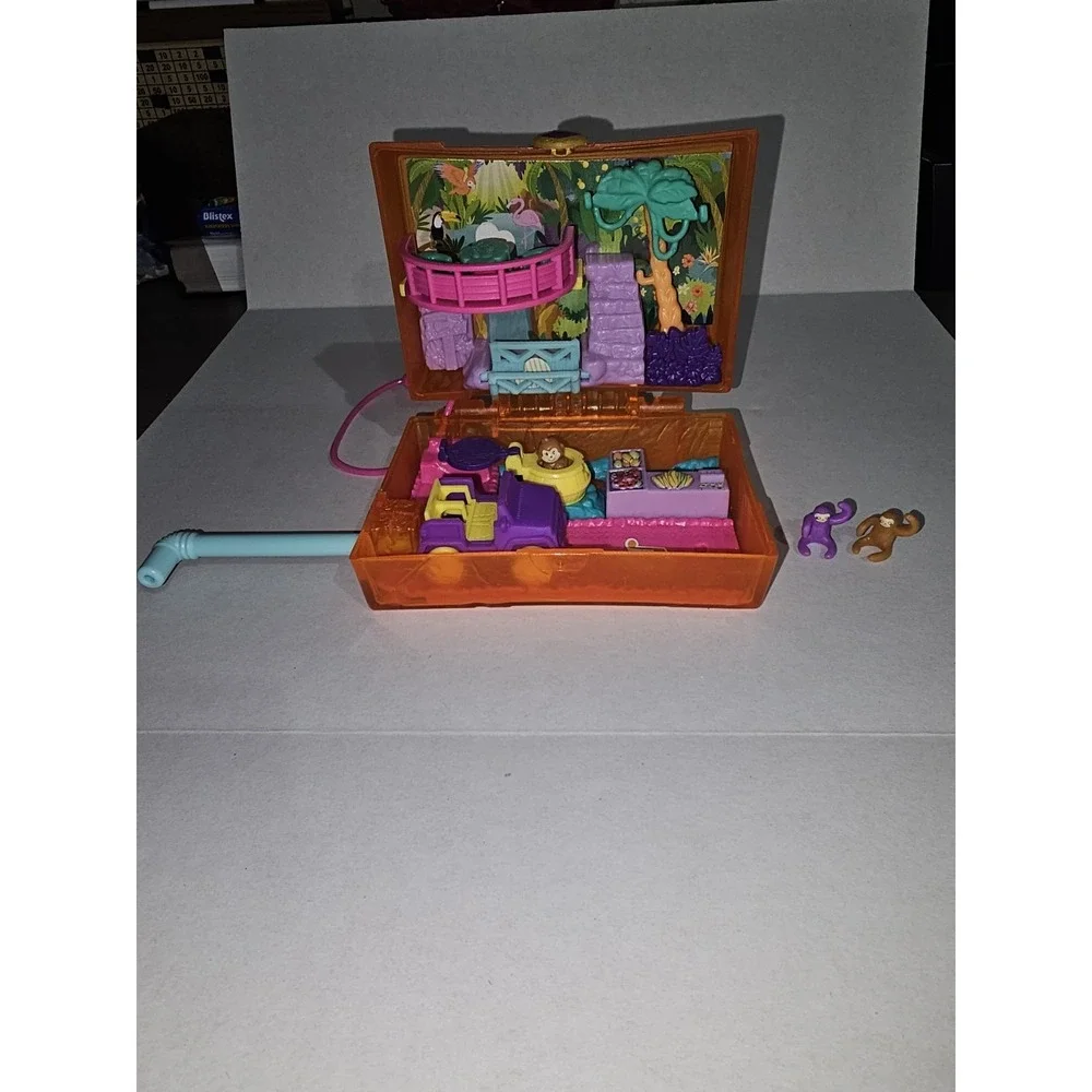 Polly Pocket‎ Compact Lot Llama & Fruit Book Playsets w Figures Mattel 2019